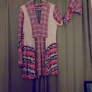 Free People Tegan Border Print Dress - Size 6